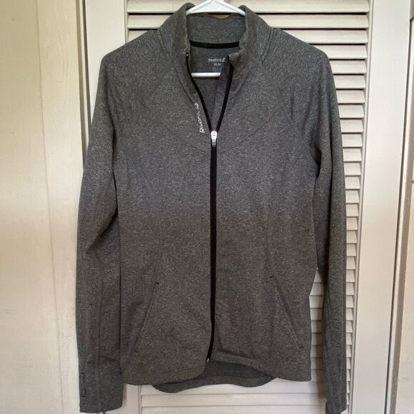 REEBOK women’s heather grey dry fit fitted jacket - Picture 9 of 9